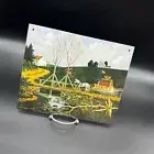 Vintage Charles Wysocki Insect Peep Show Picture Metal Wall Hanging Farmhouse