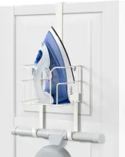 over the Door/Wall Mount Ironing Board Hanger, Laundry Room Iron and Ironing Boa