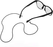 [VERDANVERSE] Eyeglass Chain Cord Holder Necklace Black Eyeglass Strap with Ends and Coils Stylish and Practical Neck Strap for Glasses and Sunglasses