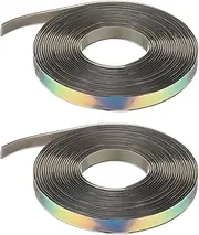 uxcell 2PCS 5.47 Yards Silicone Lanyard String, 12mm Wide Bright Color Lacing Cord Laser Reflective Lanyard String for Crafts Weaving DIY Handmade Bracelets Clothes Keychain, Gray