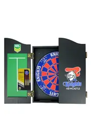 Newcastle Knights NRL Dartboard + Cabinet