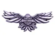1X 55mmX20mm 2"X.7" METAL HARLEY DAVIDSON Twin Pin Badge Wings Shield Hat Vest