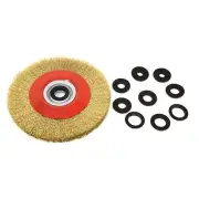 WEN WW8058 8-Inch by 3/4-Inch Crimped Steel Bench Wire Wheel with Arbor Adapters