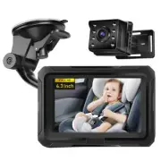 150° Angle Child Baby Car Seat Mirror Camera Monitor Safe 4.3in Night Vision (for: Porsche)