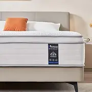 [Madevos] Twin Mattress, 10 Inch Hybrid Mattress in a Box, Memory Foam and Individual Pocket Springs, Fiberglass Free, Soft and Breathable, Medium Firm Feel