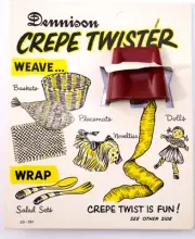 Vntg Dennison Crepe Paper Twister, Crepe Paper Tool, Unused On Orig Display Card
