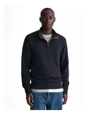 [Gant] Sacker Rib Half-Zip Sweatshirt in Evening Blue