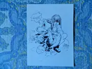 Howard the Duck & Beverly Switzler Drawing by Steve Leialoha