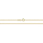 Girls 9ct Gold Diamond Cut Single Link Wheat Spiga 1mm Chain Necklace