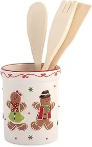 H&H 753411 Gingerbread Holder, Ceramic with 3 Ladles