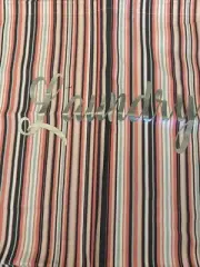 Laundry bag cotton Drawstring pink brown tan stripe handmade dorm college 20x 32