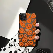Funny Smiley Face Phone Cases for iPhone 11 12 13 Pro Max 6s 7 8 Plus SE2020 X XS MAX XR Hard Matte Back Shockproof Cover,S00090,for 7Plus or 8Plus