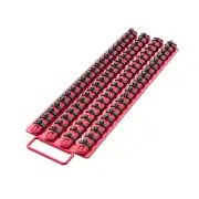 Olsa Tools Portable Socket Organizer Socket Holder Red Tray/Black Clips