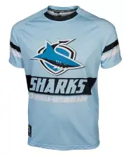 Cronulla Sharks NRL Sublimated Graphic Logo Training T Shirt Sizes S-5XL! 6