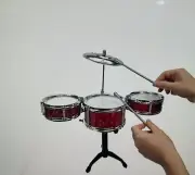 Desktop Drum Set W/ Cymbal & Sticks By Buzzy 18" Wide X 20.5" Tall