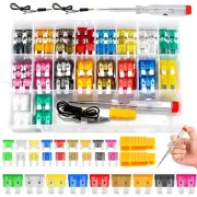 306PCS Standard+Mini+Low Profile Car Vehicle Van Motor Bike SUV Blade Fuses+Tool