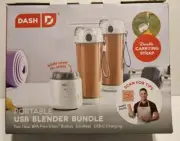 Dash☆Portable USB Blender Bundle☆Cordless☆NIB☆ carrying Strap