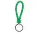 BOTTEGA VENETA 新款銀釦小羊皮編織鑰匙圈（鸚鵡綠）_廠商直送