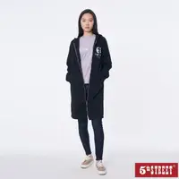 在飛比找momo購物網優惠-【5th STREET】女裝修身長版外套-黑色