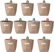 10 Pcs Wall-Hanging Storage Bags Hanging Storage Bags Cotton Linen Storage Basket Foldable Wall-Hanging Basket Family Organizer Box Decorative Bag