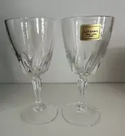 Set Of 2 Vintage Luminarc Verrerie D’Arques France Liqueur Cordial Crystal Glass