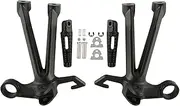 ALAGPNPMZH Motorcycle Rear Footrest Foot Pegs Bracket Set Fit For Suzuki GSXR 1000 2007-2008 K7 K8 Black Silver pedal(Matt Black)