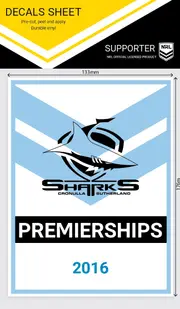 Cronulla Sharks NRL Heritage Premiership Decal Sticker