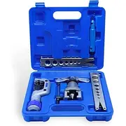 Metric Inch Orbital Flaring Tool Air Conditioning Flaring Tool for R407c/R410a with Pipe Cutter, 5-19MM, 3/16-3/4