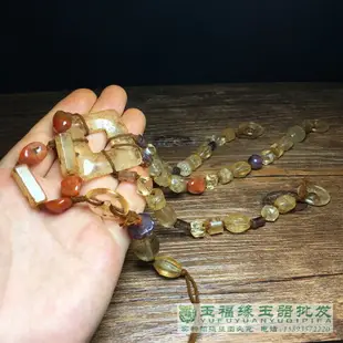 戰漢老水晶桶珠千年古珠西周老白水晶平安扣多棱珠子多寶串珠配珠