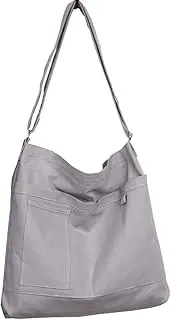 [Kehpish] Economical Cotton Tote Bag, Reusable Womens Canvas Tote Bag with 3 External Pocket, Top Zipper Closure