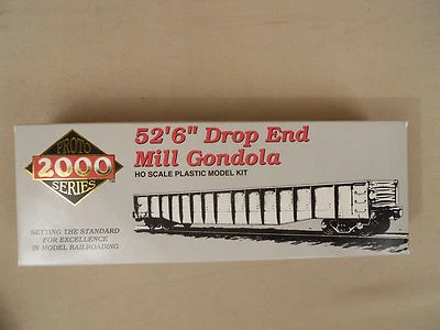 HO PROTO 2000 SLSF #61000 52'6" DROP END MILL GONDOLA KIT