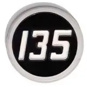 Massey Ferguson Plastic Side Medallion Decal each MF135 tractor