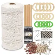 Macrame Kit, All in Macrame Supplies 109Yards x 3mm Macrame Cord,DIY Macrame ...