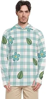 [Caihoyu] UPF 50 Men's Long Sleeve Hoodie Men's Sun Shirt Quick Dry UV Protection Hooded Fishing Shirts