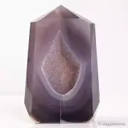 903g145mm Druzy Agate Geode Tower Point Natural Crystal Polished Quartz Healing