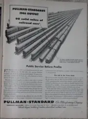 Pullman Standard Streamline 1945 Vintage Ad Print Americana collectible wall art