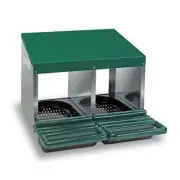 Nesting Box Metal Closed Rollaway (Double Hole)
