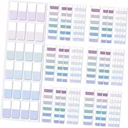 DOITOOL 3 Sheets Self Adhesive Sticky Index Tabs for Books Portable Page Markers Reading Efficiency Quick Content Flipping