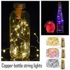 Copper-Bottle String Lights Light 20-LED Warm Cool Cork Wine Shaped Fairy N39C