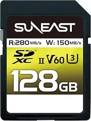 SUNEAST SDXC Card 128GB UHS-II V60 Up to 280MB/s U3 4K UHD ULTIMATE PRO Professional Memory Card SE-SDU2128GB280