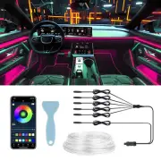 Car LED Light Strip Interior RGB Atmosphere Neon Lamp Remote Control For Cars 7M (for: Nissan)