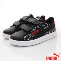 在飛比找蝦皮商城優惠-PUMA頂級童鞋>前衛流行塗鴉板鞋389759-02黑(中小