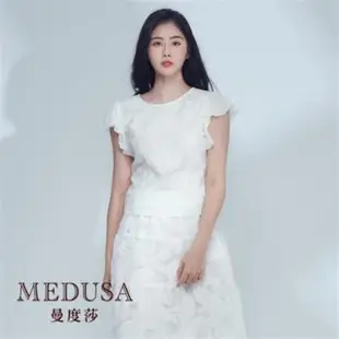 現貨【MEDUSA 曼度莎】純白緹花網紗上衣（M-XL）｜女上衣 雪紡上衣 婚禮穿搭