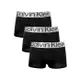【Calvin Klein】CK Steel超細纖維低腰短版四角男內褲三件組(黑色)