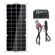 30W Solar Panel Car Van Boat Caravan Trickle Portable 12V Battery with1357