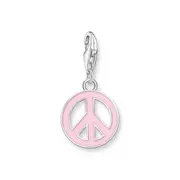 Buy Pink Peace Sign Charm Pendant Silver by Thomas Sabo online - THOMAS SABO Australia