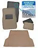 Interlock Front Rear Car Carpet Floor Mats + Rubber Waterproof Cargo Liner BEIGE (for: Isuzu)