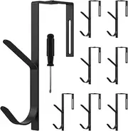 8Pcs Cubicle Hook, Sturdy Metal Wall Hooks, Adjustable Cubicle Hangers, with Screwdriver Space Saving Fabric Hooks, for Hats, Bag, Coat, Mirror, Office Accessories