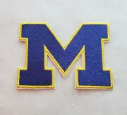 Michigan Wolverines 3 1/2 inch Iron on Embroidered Applique Patch