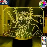 NARUTO UZUMAKI SAGE MODE 3D LED Battery USB Night Light Colour Change Room Lamp
